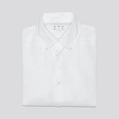 ASKET THE LINEN SHIRT WHITE