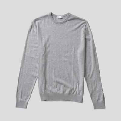 ASKET THE COTTON SWEATER GREY MELANGE