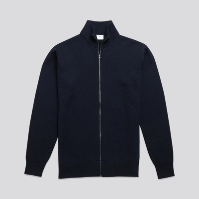 ASKET THE MERINO ZIP CARDIGAN DARK NAVY