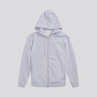 ASKET THE ZIP HOODIE GREY MELANGE