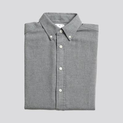 ASKET THE FLANNEL SHIRT GREY MELANGE