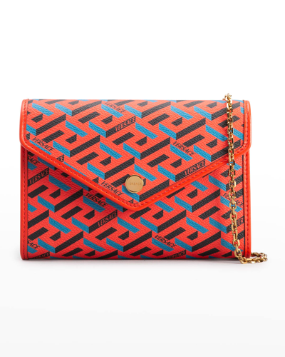 VERSACE GRECA SIGNATURE POUCH CLUTCH BAG