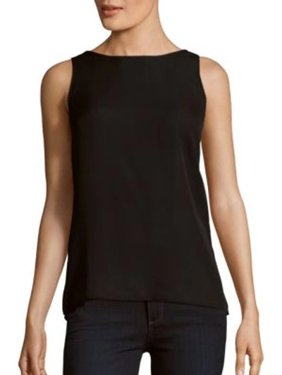 ALICE AND OLIVIA Eldridge Silk Cowl-Back Top