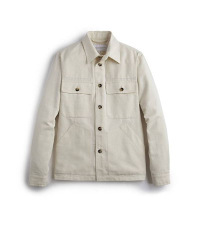 PRIVATE WHITE V C PRIVATE WHITE V.C. SAFARI TROPICAL WEAVE SHACKET - ECRU