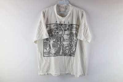 VINTAGE 90&#x27;S RUSH COUNTERPARTS 1994 BAND TOUR T-SHIRT WHITE