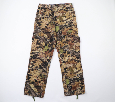 VINTAGE 90'S MOSSY OAK TIE CUFF CHAMOIS CLOTH CARGO PANTS
