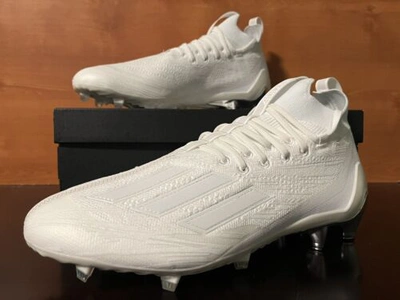 ADIDAS ORIGINALS ADIDAS ADIZERO PRIMEKNIT FOOTBALL CLEATS WHITE CHROME MEN'S SIZE 12 GX5420