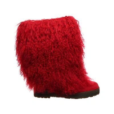 BEARPAW BEARPAW BOETIS - WOMEN'S FURRY BOOTS - 1294W RED - 10 MEDIUM