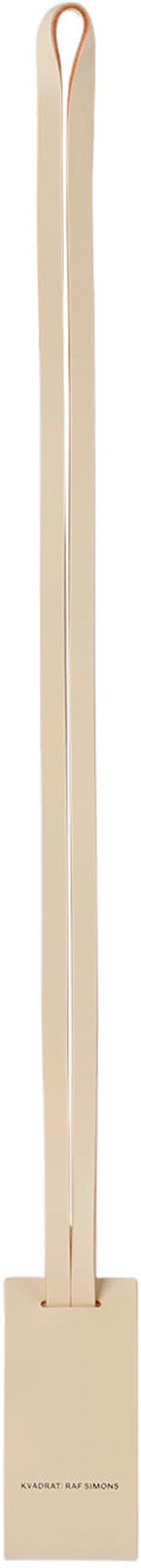 KVADRAT/RAF SIMONS OFF-WHITE LEATHER KEYCHAIN