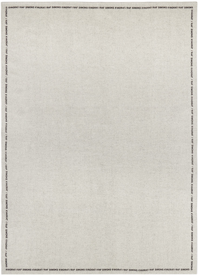 KVADRAT/RAF SIMONS OFF-WHITE DOUBLE-FACED WOOL THROW