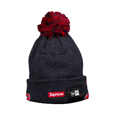 SUPREME SUPREME X NEW ERA SCRIPT CUFF BEANIE 'NAVY'