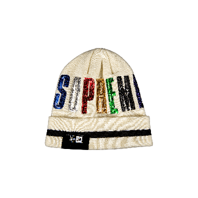 SUPREME SUPREME X NEW ERA SEQUIN BEANIE 'NATURAL'