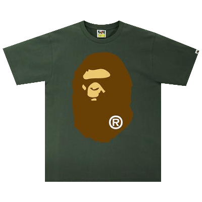 BAPE BAPE BIG APE HEAD TEE 'OLIVE DRAB'
