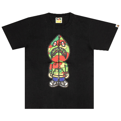 BAPE BAPE STA CAMO CLASSIC MILO SHARK TEE 'BLACK/MULTICOLOR'
