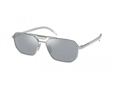 PRADA PRADA SUNGLASSES PR 58YS 1BC02R SILVER SILVER MAN