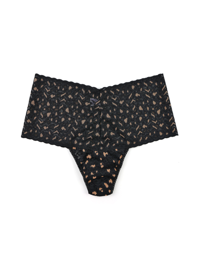 HANKY PANKY CROSS-DYED LEOPARD RETRO THONG