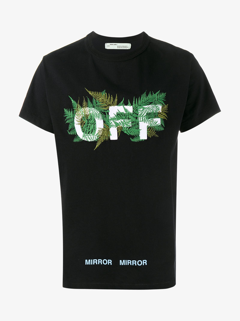 Shop Off-white Leaf T-shirt