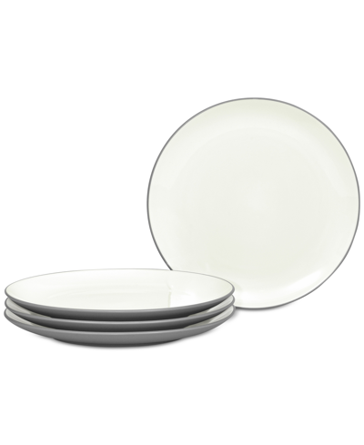 NORITAKE COLORWAVE COUPE SALAD PLATES, SET OF 4