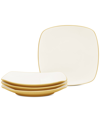 NORITAKE COLORWAVE SQUARE SALAD PLATES, SET OF 4