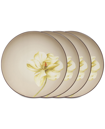 NORITAKE COLORWAVE FLORAL ACCENT PLATES, SET OF 4