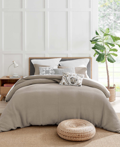 LEVTEX MILLS WAFFLE CLASSIC 3-PC. DUVET COVER SET, FULL/QUEEN