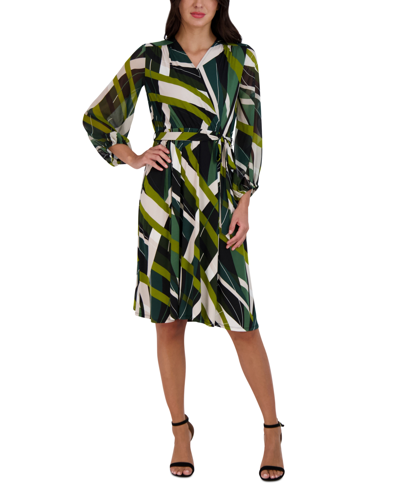 SANDRA DARREN WOMEN'S FAUX-WRAP DRESS