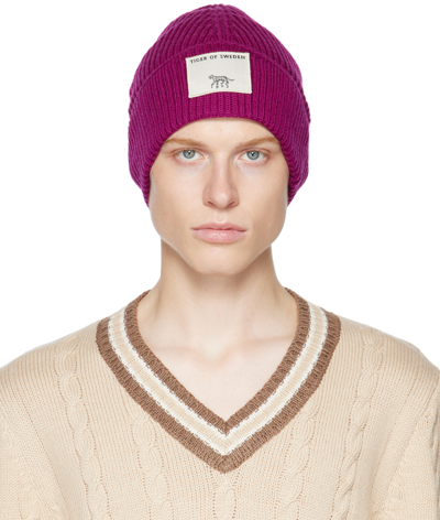 TIGER OF SWEDEN SSENSE EXCLUSIVE PURPLE HOLLEIN BEANIE