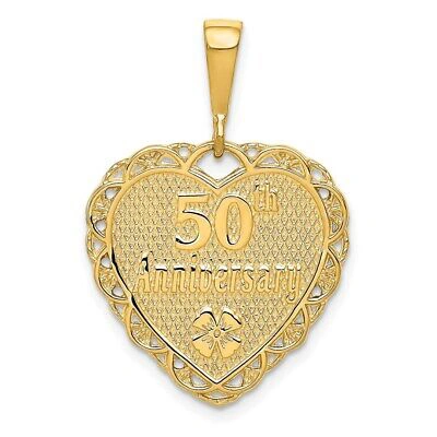 SAMAJEWELERS REAL 14KT YELLOW GOLD REVERSIBLE 50TH ANNIVERSARY CHARM
