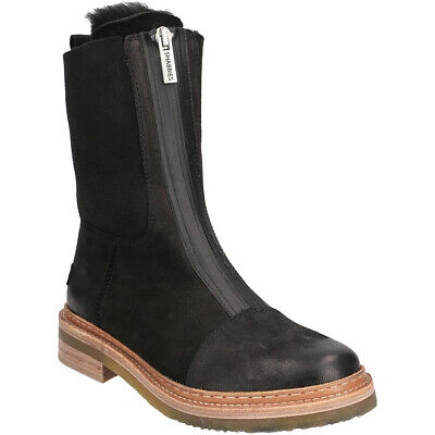 SHABBIES AMSTERDAM SHABBIES AMSTERDAM STIEFELETTE 181020360 BLACK, RAULEDER, SCHWARZ, DAMEN