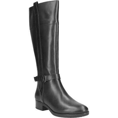 GEOX GEOX STIEFEL FELICITY, GLATTLEDER, SCHWARZ, DAMEN