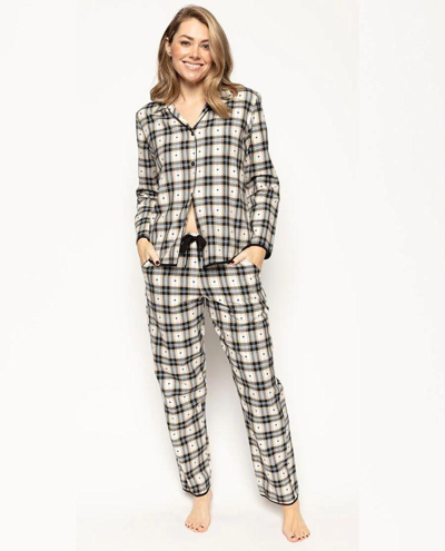 CYBERJAMMIES BETH HEART CHECK PYJAMA IN CREAM