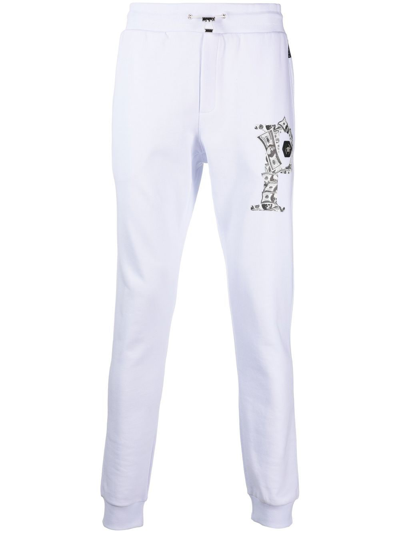 PHILIPP PLEIN LOGO-PLAQUE TRACK PANTS