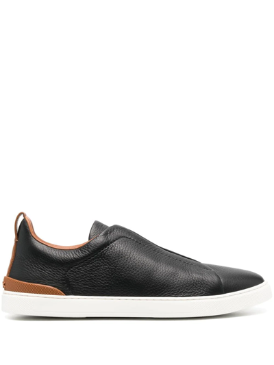 ZEGNA TRIPLE STITCH LOW-TOP SNEAKERS