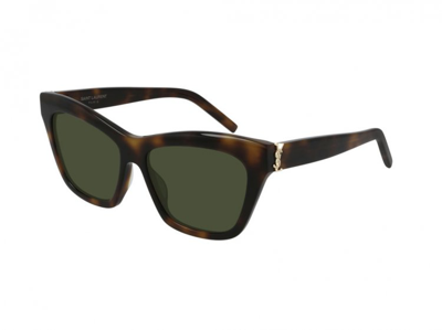 SAINT LAURENT SAINT LAURENT GREEN CAT EYE LADIES SUNGLASSES SL M79 002 56