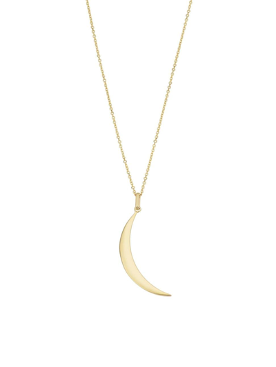 ORADINA WOMEN'S 14K YELLOW SOLID GOLD BELLA LUNA PENDANT NECKLACE