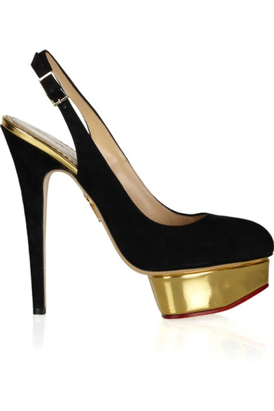 CHARLOTTE OLYMPIA THE DOLLY SUEDE PUMPS