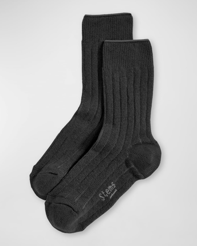 STEMS RIBBED LUX CASHMERE SOCKS