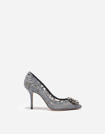 DOLCE & GABBANA PUMP IN TAORMINA LACE WITH CRYSTALS