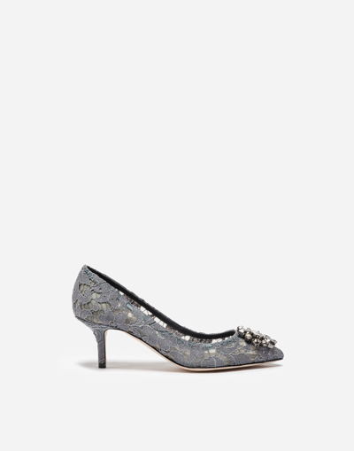 DOLCE & GABBANA PUMP IN TAORMINA LACE WITH CRYSTALS