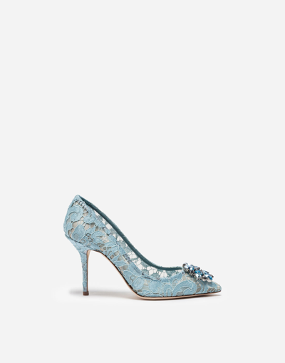 DOLCE & GABBANA PUMP IN TAORMINA LACE WITH CRYSTALS