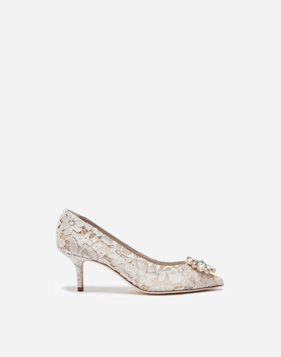 DOLCE & GABBANA PUMP IN TAORMINA LACE WITH CRYSTALS