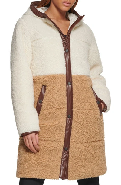 LEVI'S FAUX SHEARLING QUILTED PARKA