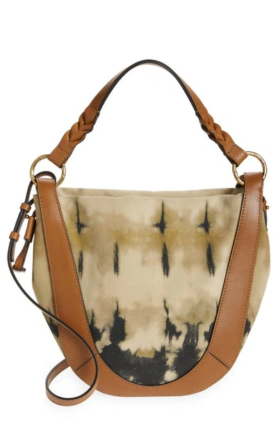 ULLA JOHNSON HILMA TIE DYE LEATHER BUCKET BAG