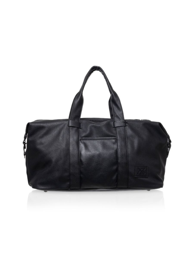 X-RAY MEN'S STYLISHLY PACK FOR YOUR WEEKEND GETAWAY WITH THIS PEBBLED FAUX LEATHER DUFFLE BAG; THE PERFECT