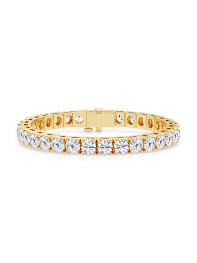 SAKS FIFTH AVENUE WOMEN'S BUILD YOUR OWN COLLECTION 14K YELLOW GOLD & LAB GROWN DIAMOND FOUR PRONG TENNIS BRACELET