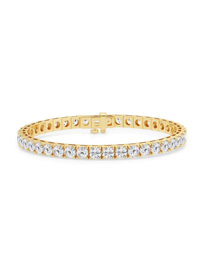 SAKS FIFTH AVENUE WOMEN'S BUILD YOUR OWN COLLECTION 14K YELLOW GOLD & LAB GROWN DIAMOND FOUR PRONG TENNIS BRACELET