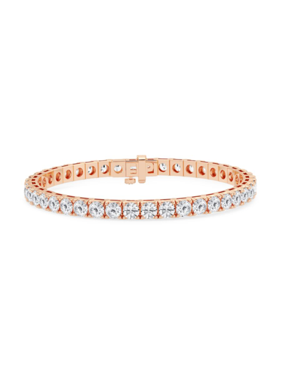 SAKS FIFTH AVENUE WOMEN'S BUILD YOUR OWN COLLECTION 14K ROSE GOLD & LAB GROWN DIAMOND FOUR PRONG TENNIS BRACELET