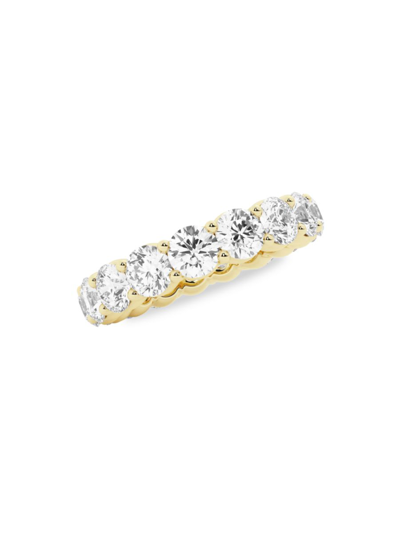 SAKS FIFTH AVENUE WOMEN'S BUILD YOUR OWN COLLECTION 14K YELLOW GOLD & LAB GROWN ROUND DIAMOND ETERNITY BAND