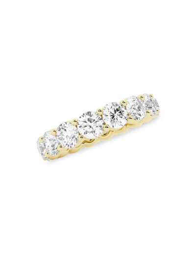 SAKS FIFTH AVENUE WOMEN'S BUILD YOUR OWN COLLECTION 14K YELLOW GOLD & LAB GROWN ROUND DIAMOND ETERNITY BAND