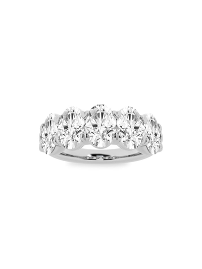 SAKS FIFTH AVENUE WOMEN'S BUILD YOUR OWN COLLECTION PLATINUM & 5 LAB GROWN OVAL DIAMOND ANNIVERSARY BAND